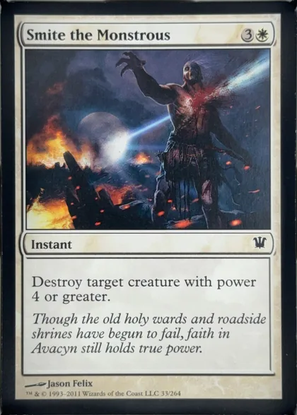 front of card