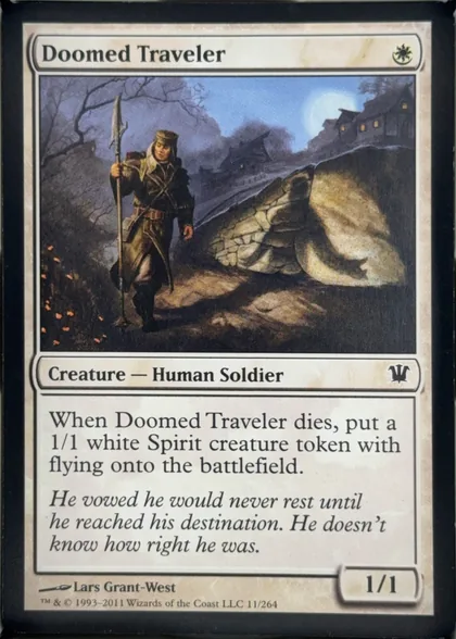 front of card