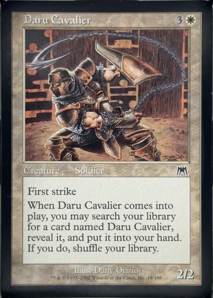 front of card