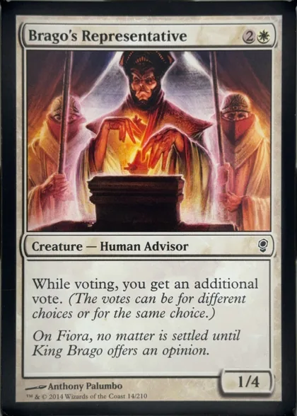 front of card