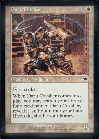 front of card
