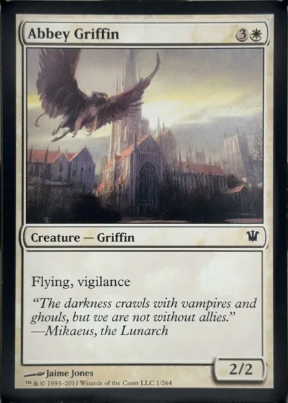 front of card