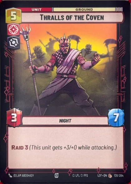 front of card