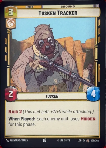 front of card