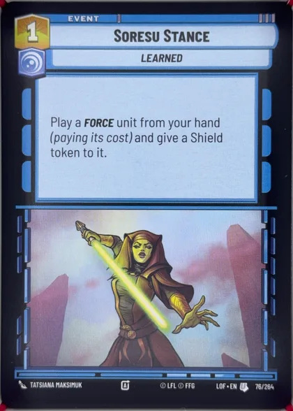 front of card