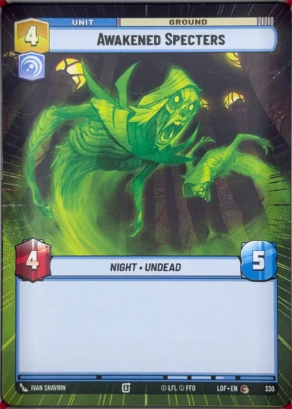 front of card
