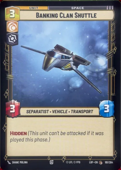 Banking Clan Shuttle front