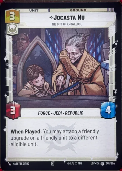 front of card