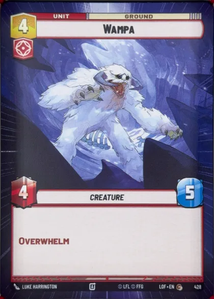 front of card