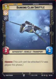 Banking Clan Shuttle front