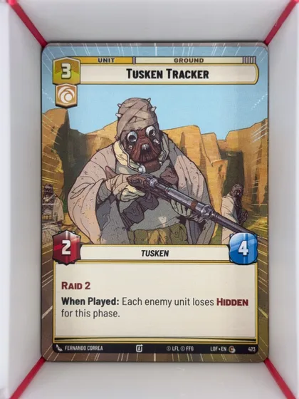 front of card