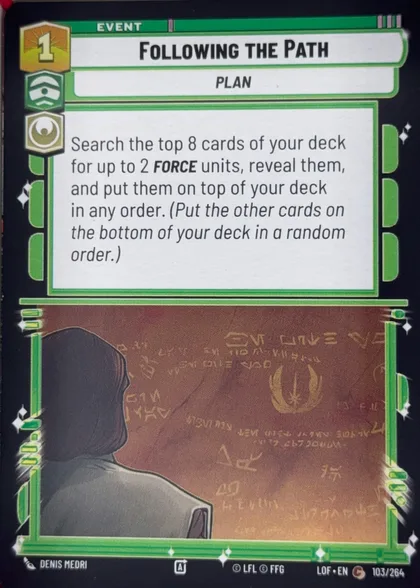 front of card