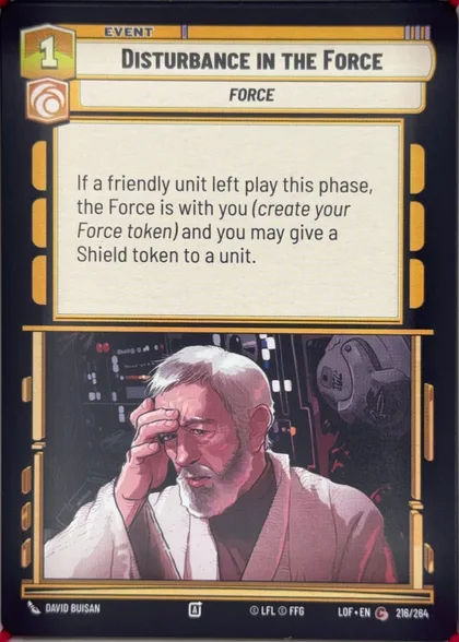 front of card
