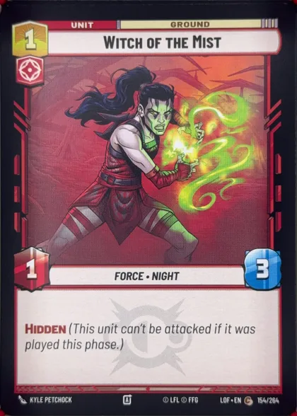 front of card