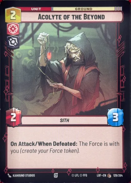 front of card