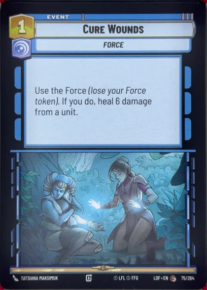 front of card