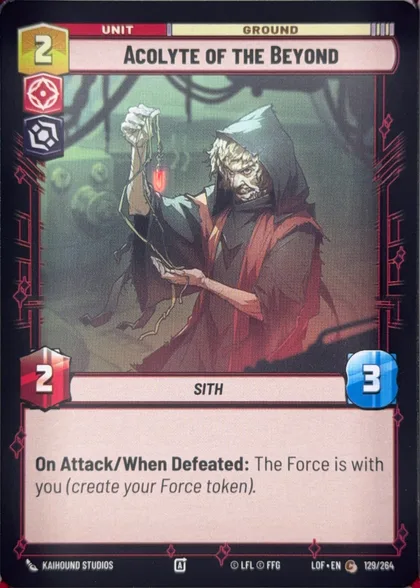 front of card