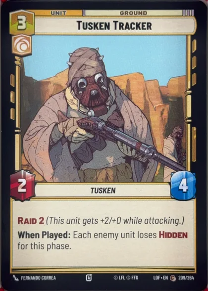 front of card