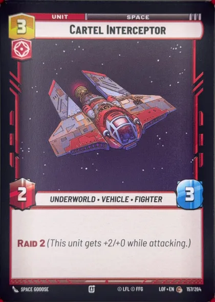 front of card