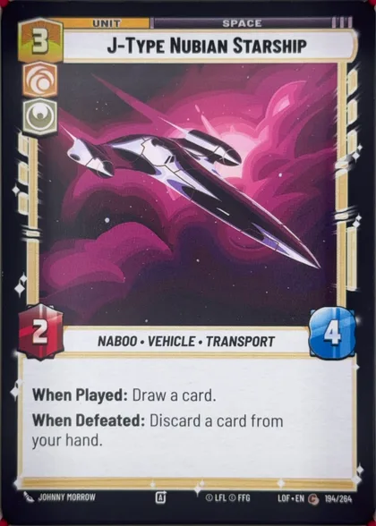 front of card