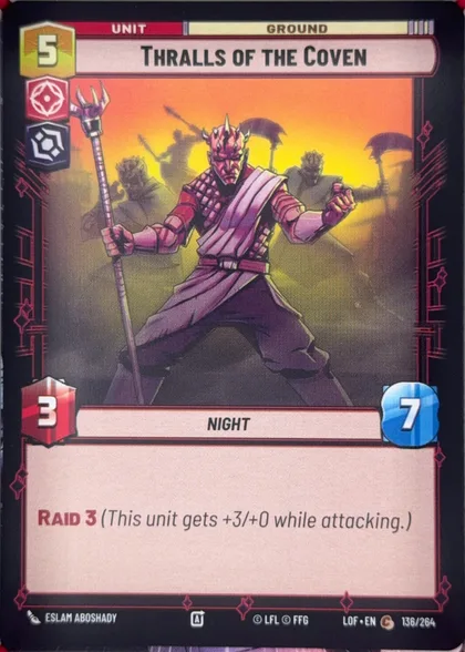 front of card
