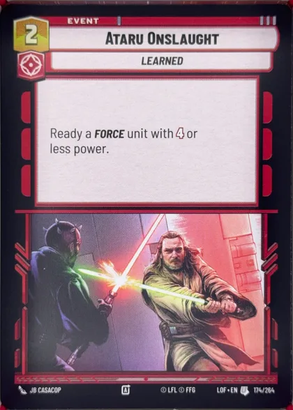 front of card