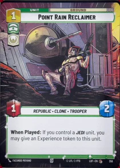 front of card