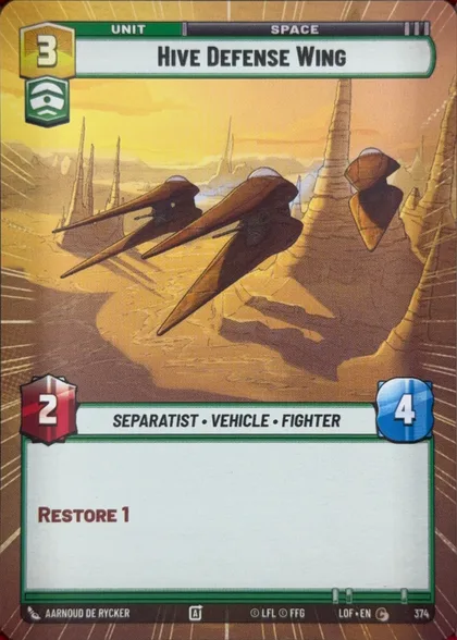 front of card