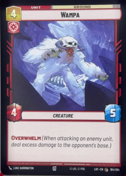 front of card