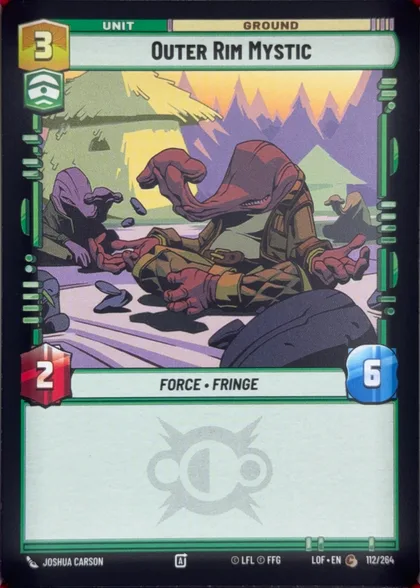 front of card