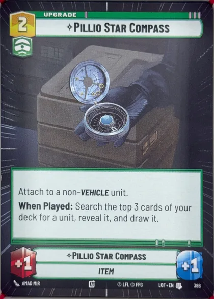 front of card