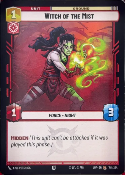 front of card