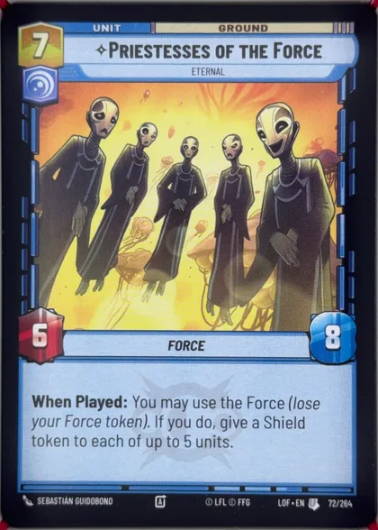 front of card