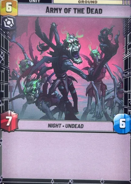 front of card