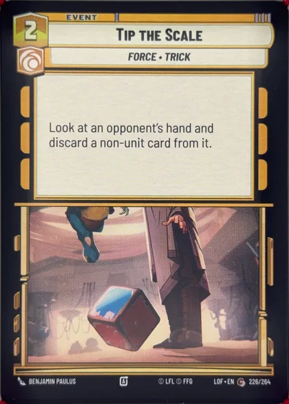front of card