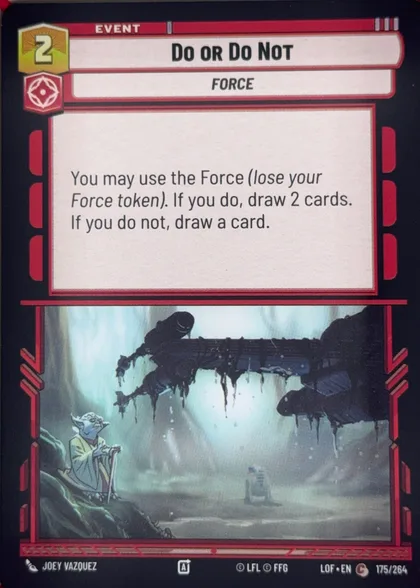 front of card
