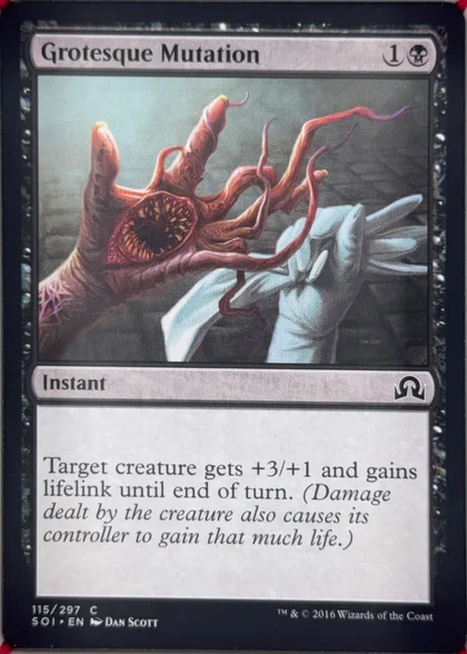 front of card