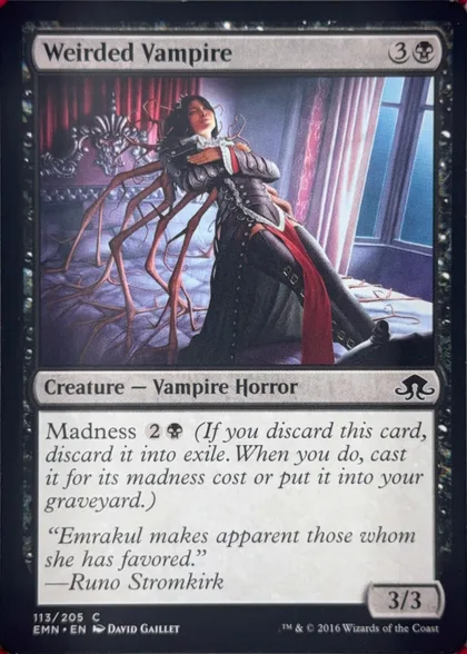 front of card