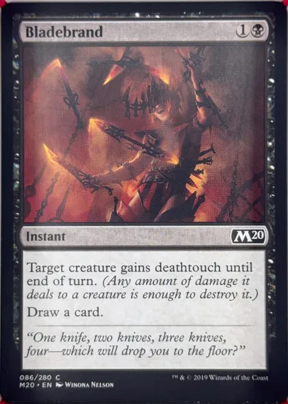 front of card