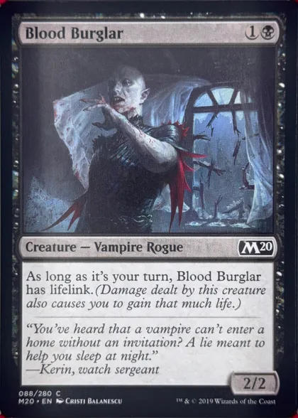 front of card