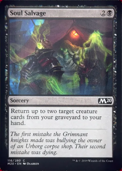 front of card