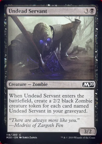 front of card