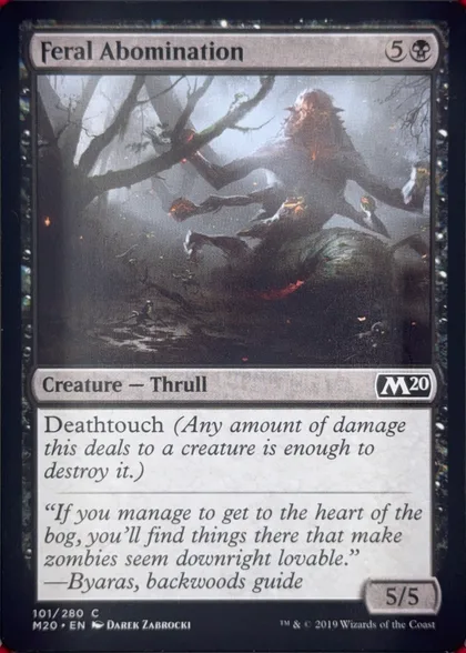 front of card