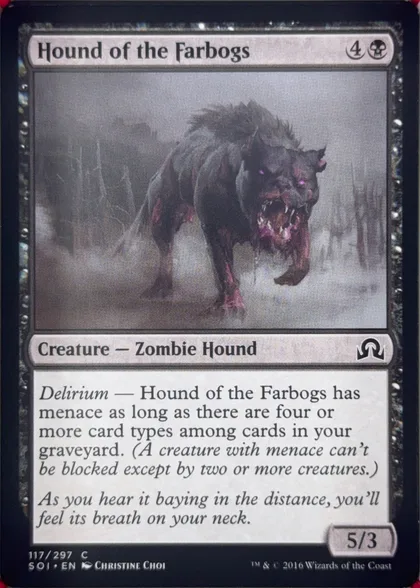 front of card