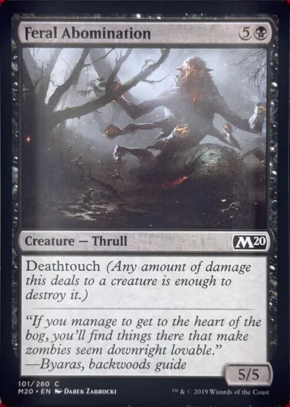 front of card