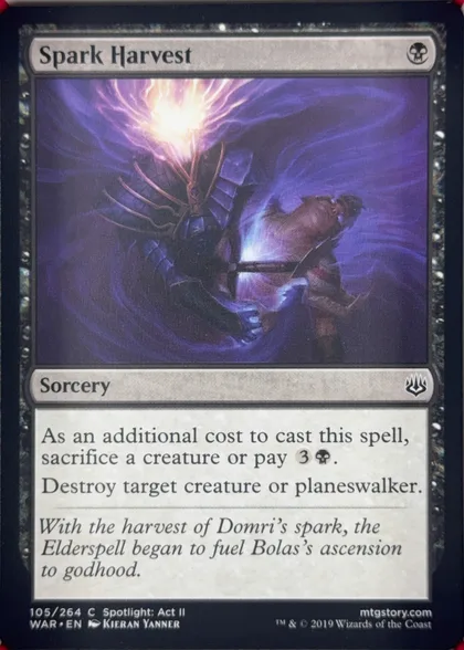 front of card