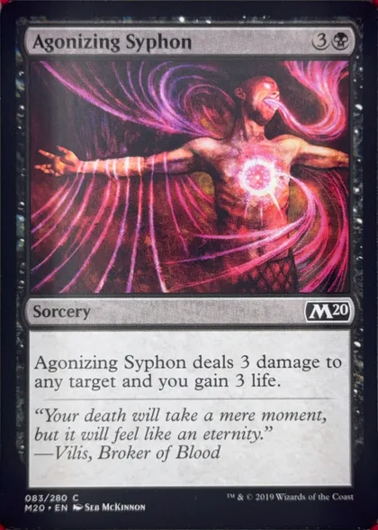 front of card