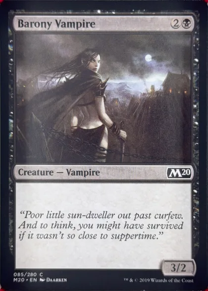 front of card