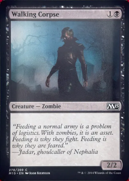 front of card