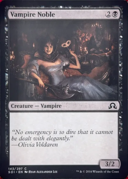 front of card